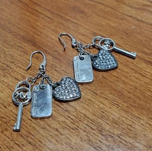 MK silver plated earrings